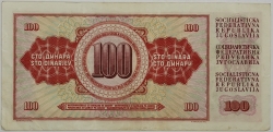 Yugoslavia - 100 Dinara 1965